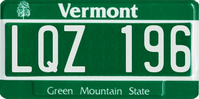 VT license plate LQZ196