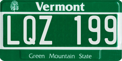 VT license plate LQZ199