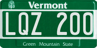 VT license plate LQZ200