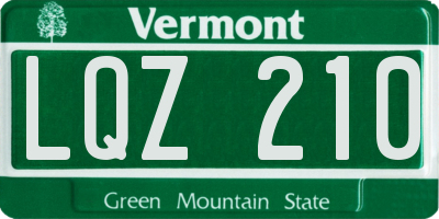 VT license plate LQZ210