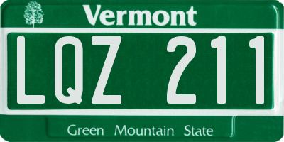 VT license plate LQZ211