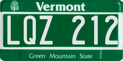 VT license plate LQZ212
