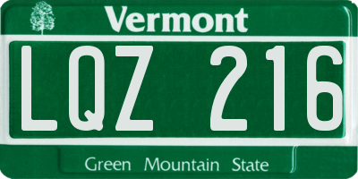 VT license plate LQZ216