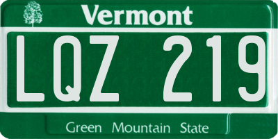 VT license plate LQZ219
