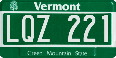 VT license plate LQZ221