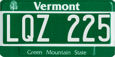 VT license plate LQZ225