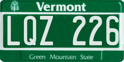 VT license plate LQZ226