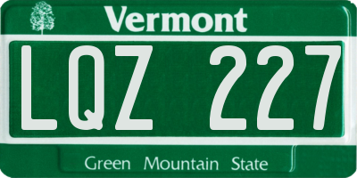 VT license plate LQZ227