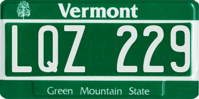 VT license plate LQZ229