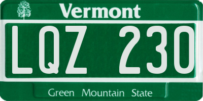 VT license plate LQZ230