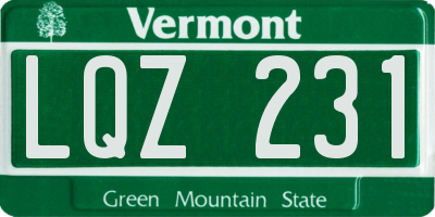 VT license plate LQZ231