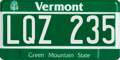 VT license plate LQZ235