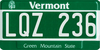 VT license plate LQZ236