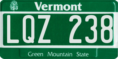 VT license plate LQZ238