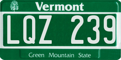 VT license plate LQZ239