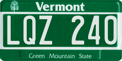 VT license plate LQZ240