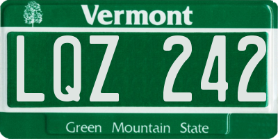 VT license plate LQZ242