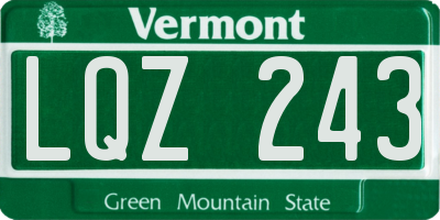 VT license plate LQZ243