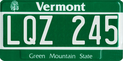 VT license plate LQZ245