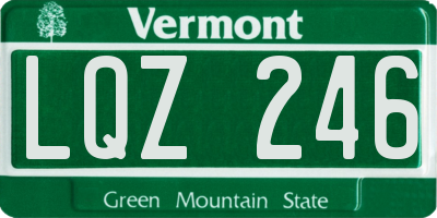 VT license plate LQZ246