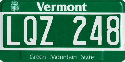 VT license plate LQZ248