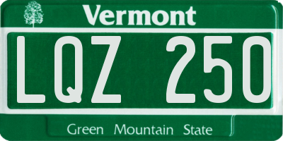 VT license plate LQZ250