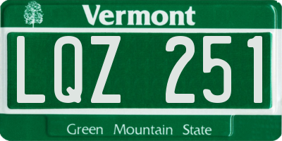 VT license plate LQZ251