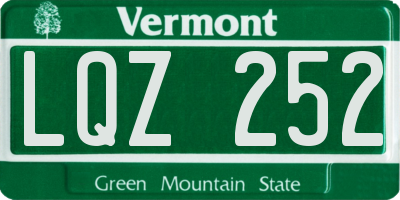 VT license plate LQZ252