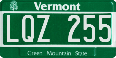 VT license plate LQZ255