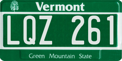 VT license plate LQZ261