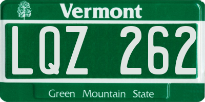 VT license plate LQZ262