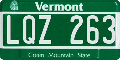 VT license plate LQZ263