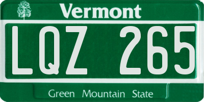 VT license plate LQZ265