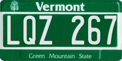 VT license plate LQZ267