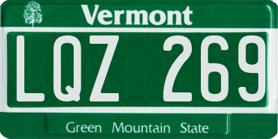 VT license plate LQZ269
