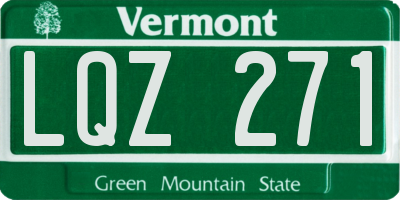 VT license plate LQZ271