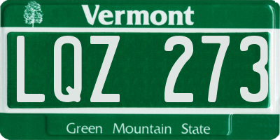 VT license plate LQZ273