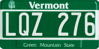 VT license plate LQZ276