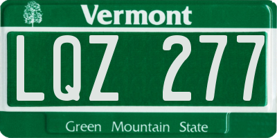 VT license plate LQZ277