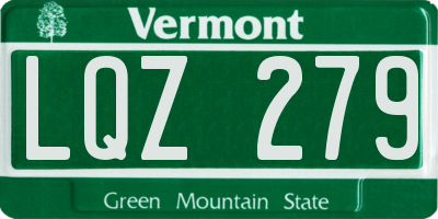 VT license plate LQZ279