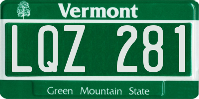 VT license plate LQZ281