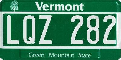 VT license plate LQZ282
