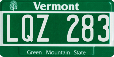 VT license plate LQZ283