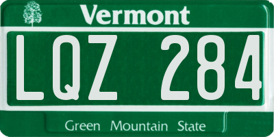 VT license plate LQZ284
