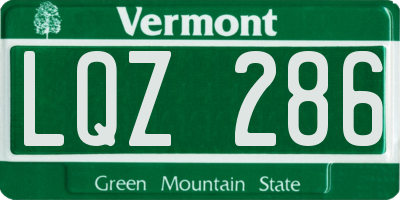 VT license plate LQZ286