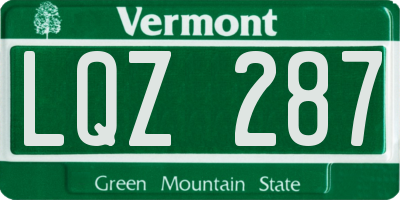 VT license plate LQZ287