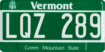 VT license plate LQZ289
