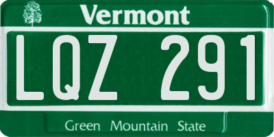 VT license plate LQZ291