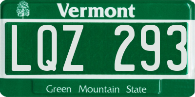 VT license plate LQZ293