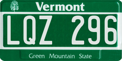VT license plate LQZ296